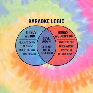 Karaoke Logic Venn Diagram Shirt – Funny Song Lyrics Parody Tee